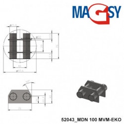 Magnet do násypky vstrekolisu MDN 100 MVM-EKO