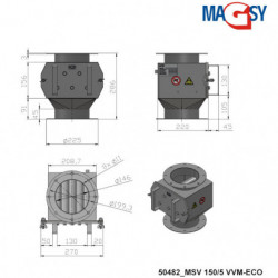 Magnetický separátor výsuvný MSV 150/5 VVM-ECO
